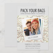 Pack Your Bags Guatemala Destination Wedding  Save The Date (Vorne/Hinten)