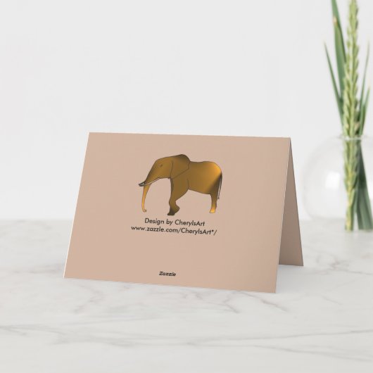 Pack your trunk, Elephant Greeting Card Karte (Rückseite)