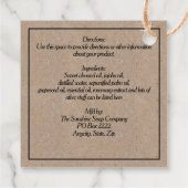 Packaging Tag Geschenkanhänger (Rückseite)