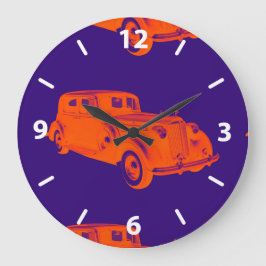 Packard Luxury Car Pop Art Große Wanduhr