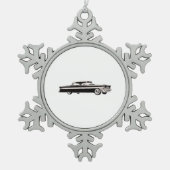 Packard Scherer 1956 Schneeflocken Zinn-Ornament (Vorderseite)