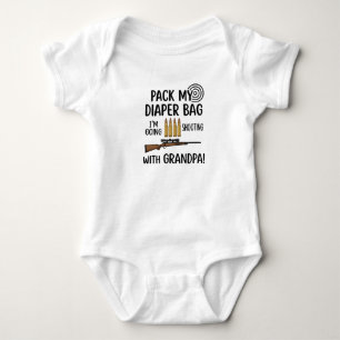 Packe meine Wickeltasche, ich gehe mit Opa schieße Baby Strampler