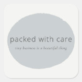 Packed with care tiny business Sticker (Vorderseite)