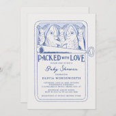 Packed with Love Fisherman Core Baby Shower Einladung (Vorne/Hinten)