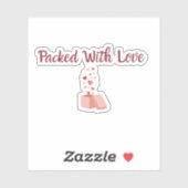 Packed With Love Sticker - Small Business label (Blatt)