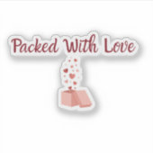 Packed With Love Sticker - Small Business label (Vorderseite)