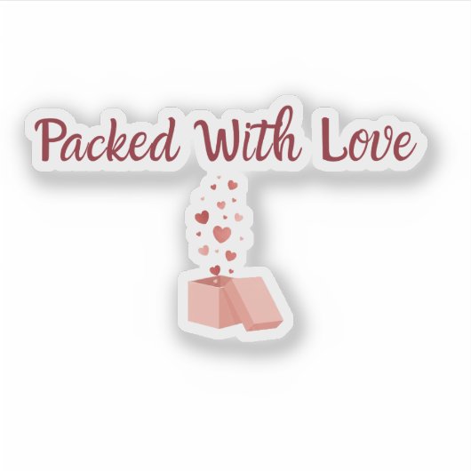 Packed With Love Sticker - Small Business label (Vorderseite)