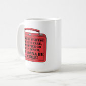 Packen Sie ein Mittagessen mit einem lustigen Mug Kaffeetasse (Vorderseite Links)