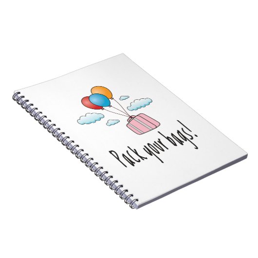 Packen Sie Ihr Gepäck und lass's go in den Urlaub Notizblock (Rechte Seite)