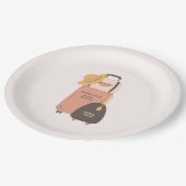 Packen Sie Ihre Beutel Gepäck Zielbachelorette Pappteller (Schrägansicht)