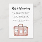 Packen Sie Ihre Hochzeitskarte mit den Taschen. Begleitkarte (Vorderseite)