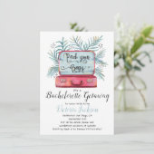 Packen Sie Ihre Taschen Bachelorette Getaway Gepäc Einladung (Stehend Vorderseite)