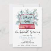 Packen Sie Ihre Taschen Bachelorette Getaway Gepäc Einladung (Vorderseite)