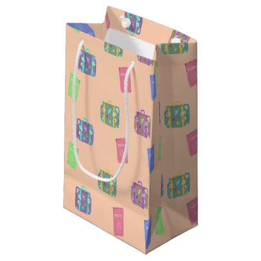 Packen Sie nach oben. Kleine Geschenktüte (Vorderseite Schrägansicht)