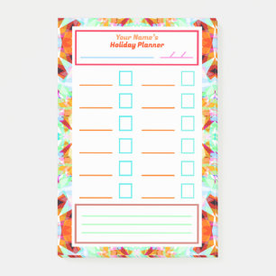 Packen von Holiday Task-Planern zur Auflistung von Post-it Klebezettel