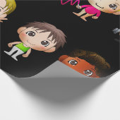 Packen von Papier Cartoon Sportzeichen. Geschenkpapier (Ecke)