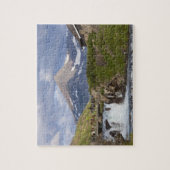 Packer führen Pferde über Brücke über Brücke Puzzle (Vertikal)