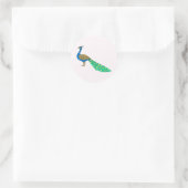 Packer Peacock Runder Aufkleber (Tasche)