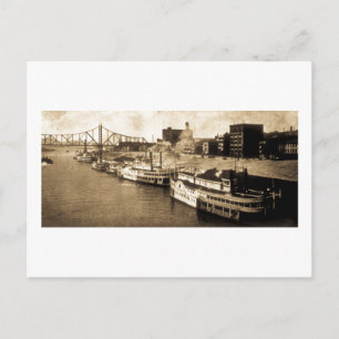 Packet Landing Monongahela River Vintage Postkarte