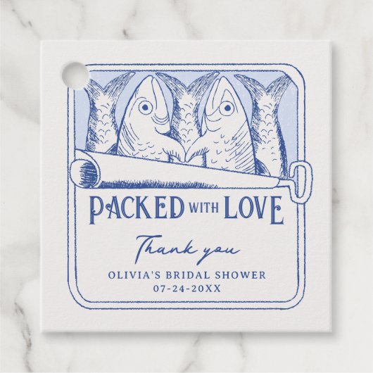 Packet mit Liebe Fisherman Core Brautparty Geschenkanhänger (Vorderseite)