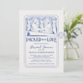 Packet mit Liebe FishermanCore Brautparty Einladung (Stehend Vorderseite)