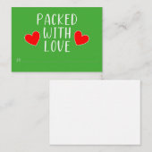 Packet mit Liebe-Flachnotierkarte Mitteilungskarte (Vorne/Hinten)