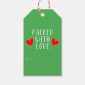 Packet mit Liebe-Geschenk-Tag Geschenkanhänger (Vorderseite)