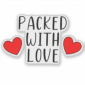 Packet mit Liebe, kundenspezifisch geschnitten Vin Aufkleber (Vorderseite)