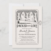 Packet mit Liebe Sardine Tinned Fish Brautparty Einladung (Vorderseite)