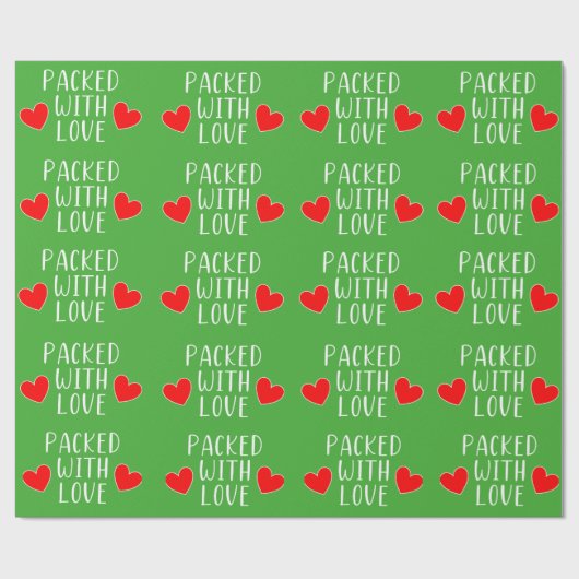 Packet mit Liebe Wrapping Paper Geschenkpapier (Flach)