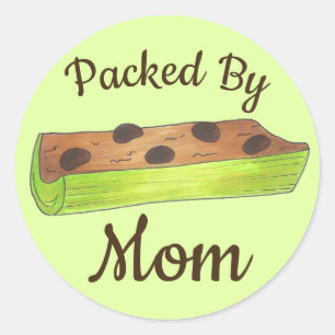 Packet von Mama School Lunch Ameisen auf einer Log Runder Aufkleber