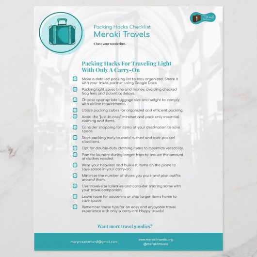 Packhacks für Reisen mit nur einem Carry-on (Vorderseite)