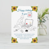 Packing for the next chapter,Birthday Karte (Stehend Vorderseite)