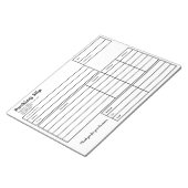 Packing Slip Black and White Business Template Notizblock (angewinkelt)