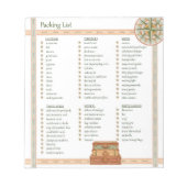 Packliste Notizblock (Vorderseite)