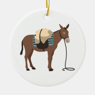 Packmule Keramik Ornament