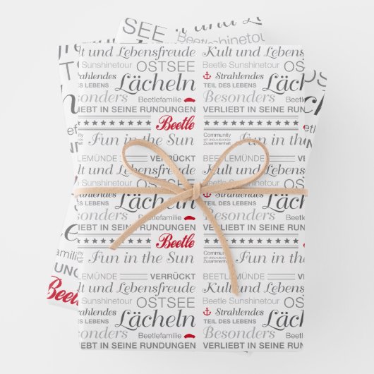 Packpapier Blätter Set (Beispiel)