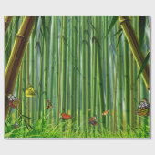 Packpapier der Bambus-u. Schmetterlings-Kunst-1 (Flach)