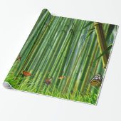 Packpapier der Bambus-u. Schmetterlings-Kunst-1 (Ungerollt)