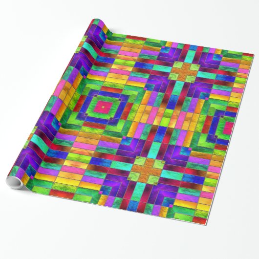 Packpapier der Buntglas-Kunst-7 (Ungerollt)