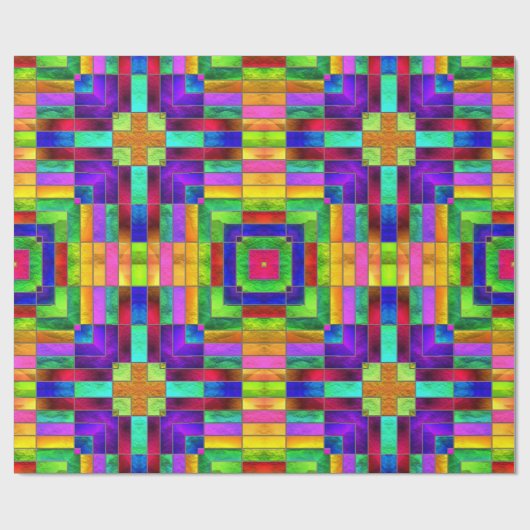 Packpapier der Buntglas-Kunst-7 (Flach)