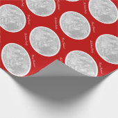 Packpapier der frohen Weihnachten mit (Ecke)