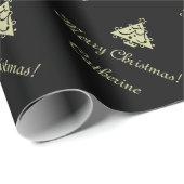 Packpapier der frohen Weihnachten und (Rolleneckpunkt)