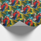 Packpapier der Papageien-Kunst-1 (Ecke)