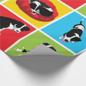 Packpapier der Pitbull zu Hause (Ecke)