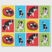 Packpapier der Pitbull zu Hause (Flach)