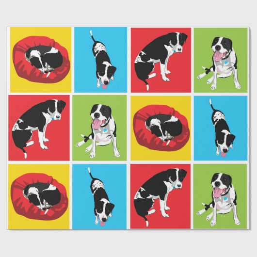 Packpapier der Pitbull zu Hause (Flach)