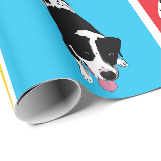 Packpapier der Pitbull zu Hause (Rolleneckpunkt)