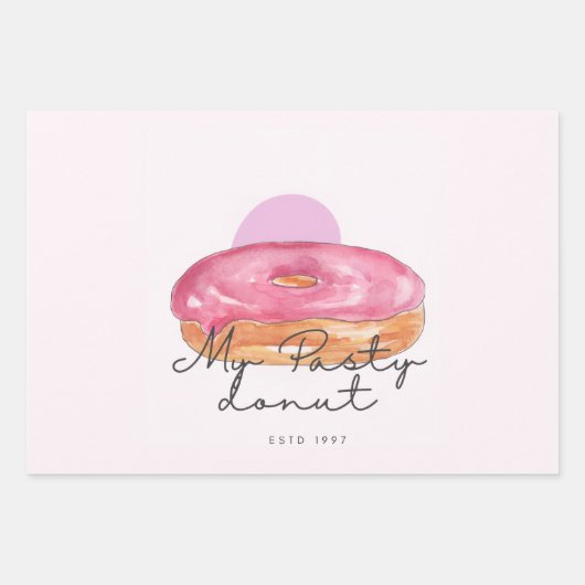 Packpapier Donut Geschenkpapier Set (Vorderseite)