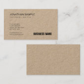 Packpapier-elegante moderne Schablonen-Spitze Visitenkarte (Vorne/Hinten)